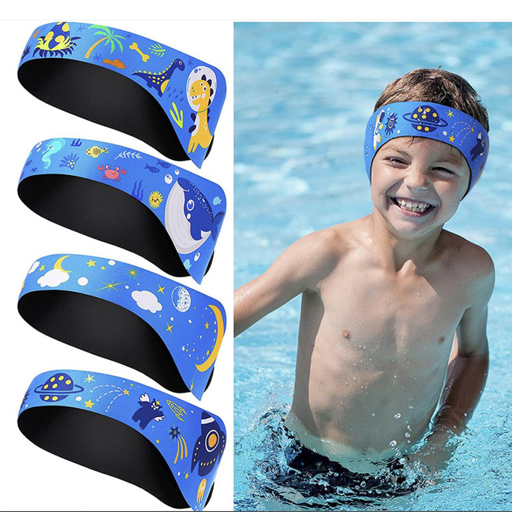 Waterproof neoprene headband for children & adults printed in full colour